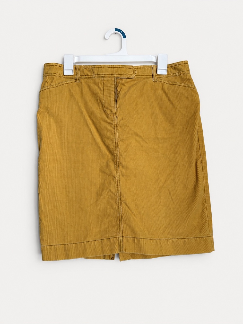 LOFT Mustard Corduroy Pencil Skirt Size 10